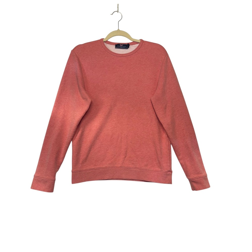 Vineyard Vines Womens XL Coral Heather Crewneck French Terry Sweatshirt Pullover